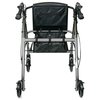 Mckesson 4-Wheel Rollator, McKesson, Silver, Folding Alum Frame, 300 lb. Cap 146-R726SL